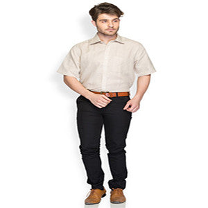 Beige Men Shirt