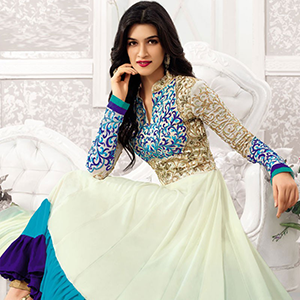 Offwhite - Blue Anarkali
