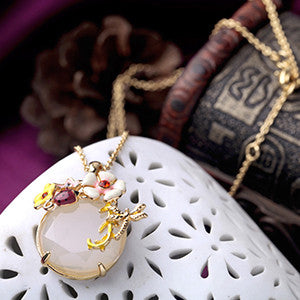 Long Plated Fashion Necklace