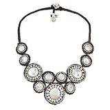 Mosaic Circles Turquoise Stone Unique Fashion Necklace