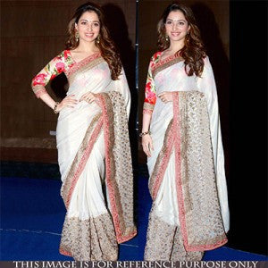 White Chiffon Saree