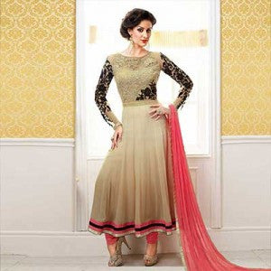 Shaded Tan Georgette Anarkali