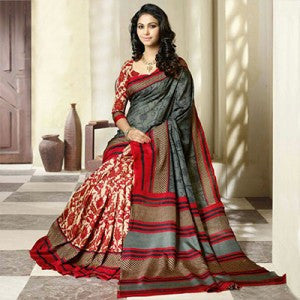 Multi Color Bhagalpuri Silk Saree